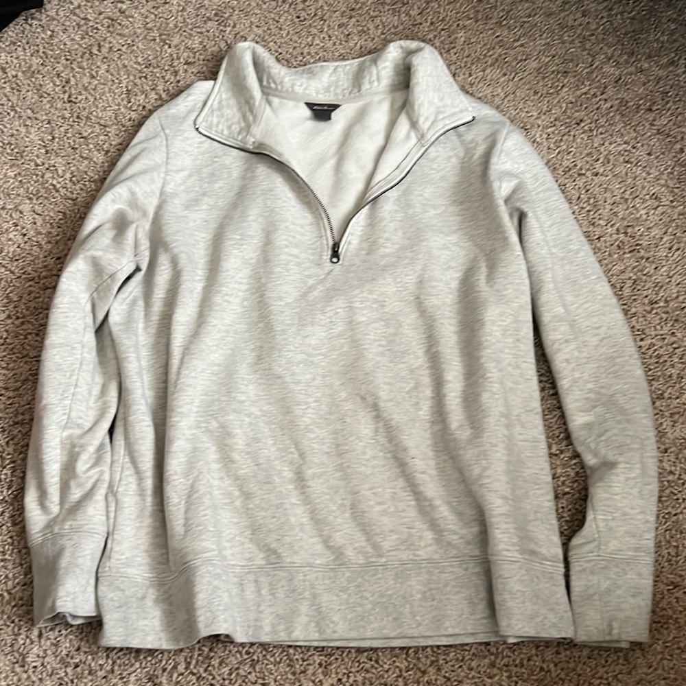 Eddie Bauer women’s quarter zip fleece jacket size L.